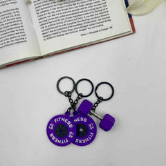 Fitness Freak Keychains – Dumbbell & Weight Plate Gym Charms