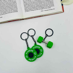 Fitness Freak Keychains – Dumbbell & Weight Plate Gym Charms