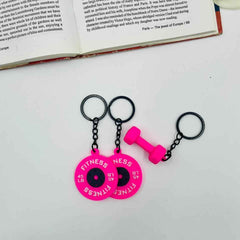 Fitness Freak Keychains – Dumbbell & Weight Plate Gym Charms