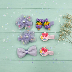 Cute Kids Rubber Band and Hair Clip Combo Set