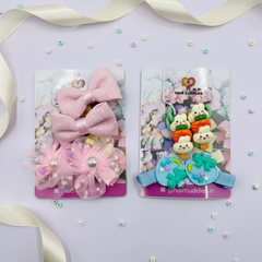 Cute Kids Rubber Band and Hair Clip Combo Set