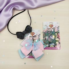 Kids Hair Accessories Combo Set – Bow Hair Band, Starfish Hair Clips and Bow Clip Set