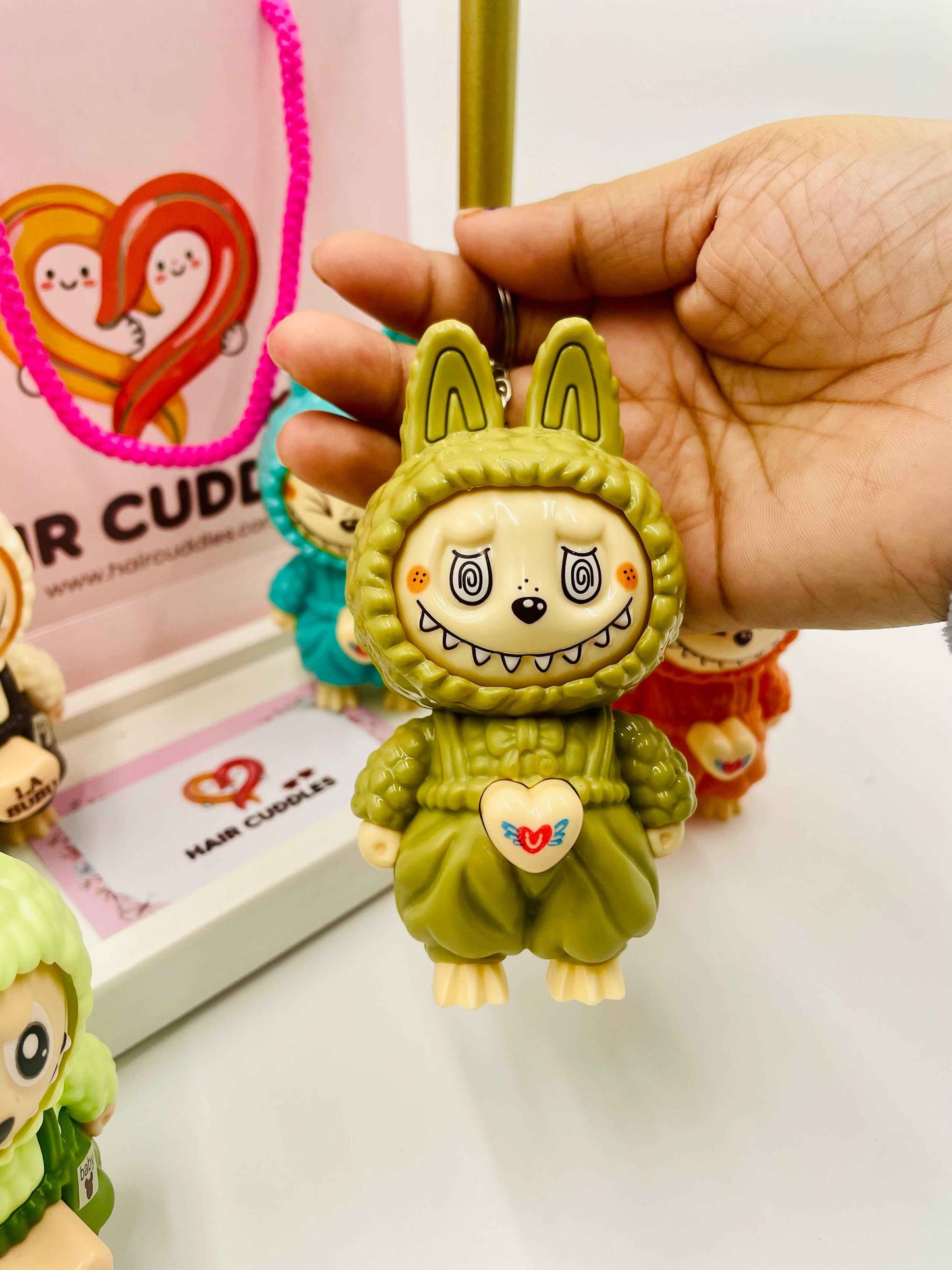 Cartoon Doll Keychain | Designer Cartoon Figure Key Ring for Bag, Backpack & Car Keys