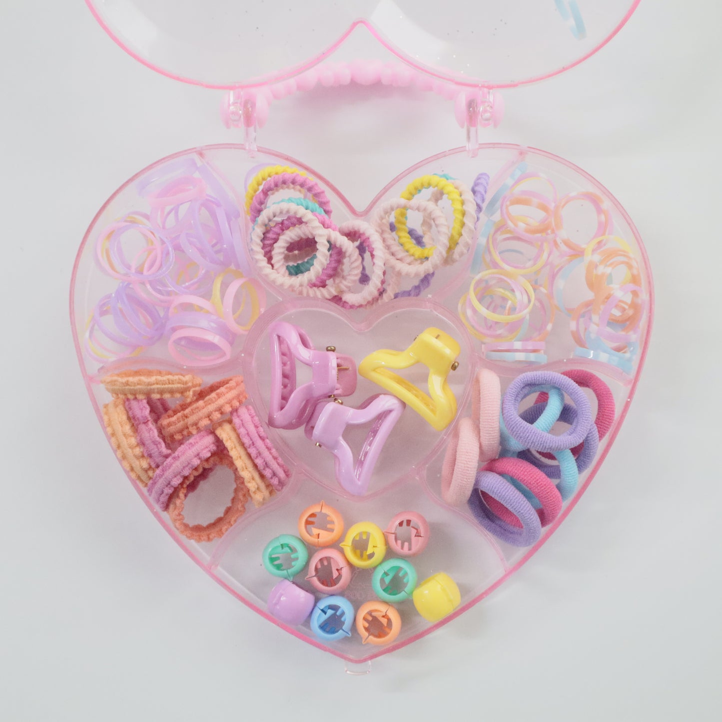 Hair Cuddles Hair Accessories Gift Pack for Girls – Cute Heart Kitty Shape Box-Kids Hair Styling Set Pack of 1