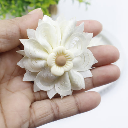 Hair Cuddles Flower Hair Clip & Rubber Band Combo Set – Pack of 8 for Girls