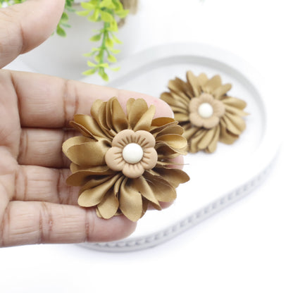 Hair Cuddles Flower Hair Clip & Rubber Band Combo Set – Pack of 8 for Girls
