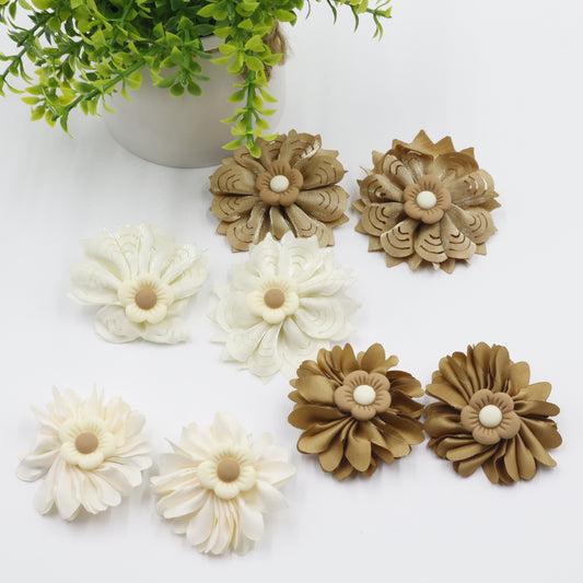 Hair Cuddles Flower Hair Clip & Rubber Band Combo Set – Pack of 8 for Girls