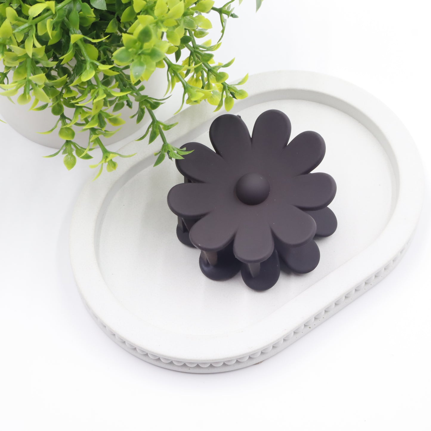 Hair Cuddles Matte Finish Flower Design Hair Claw Clips Combo Set for Women & Girls- Pack of 4