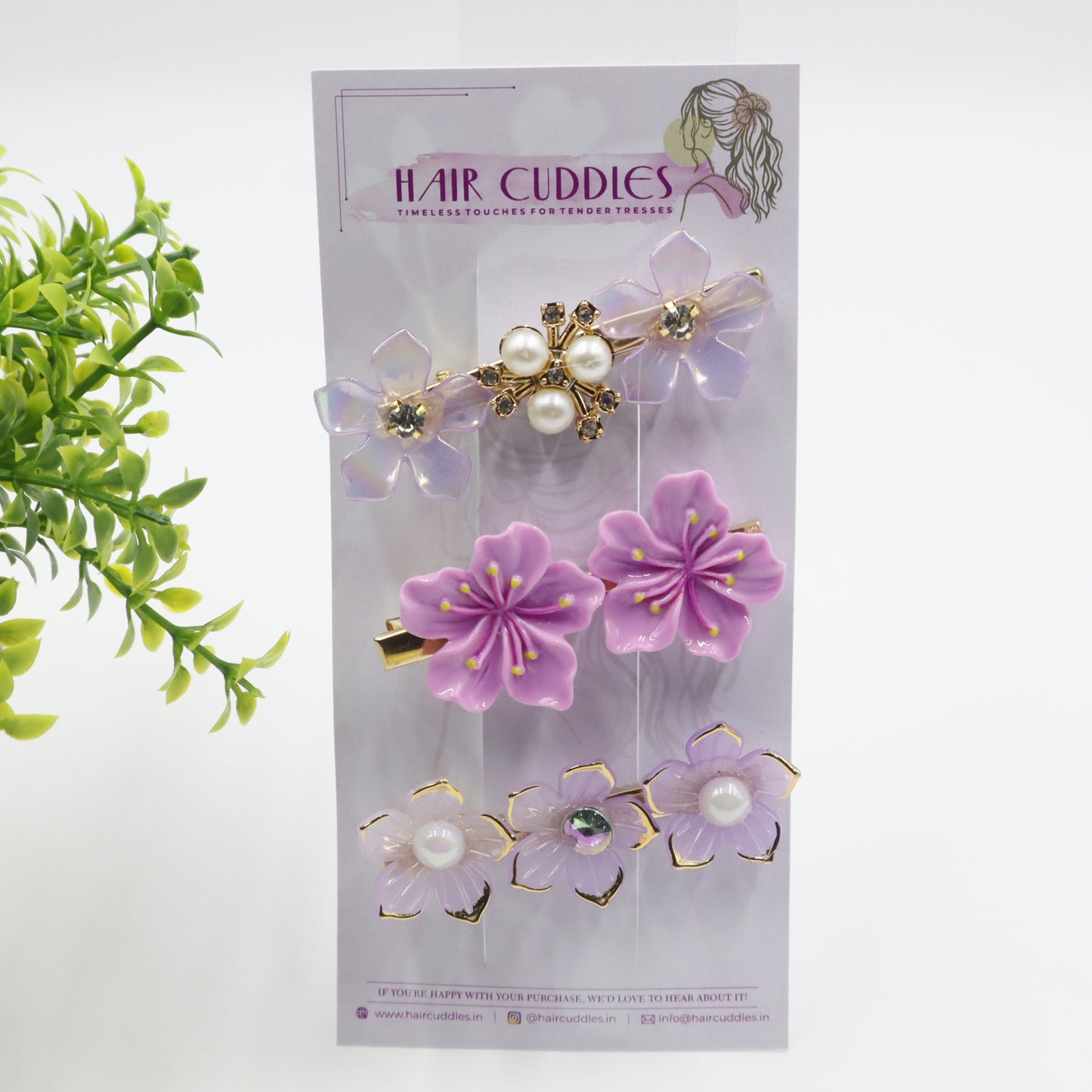 Hair Cuddles Flower Hair Pins  & Hair Clips| Elegant Floral Hair Accessories for Women & Girls