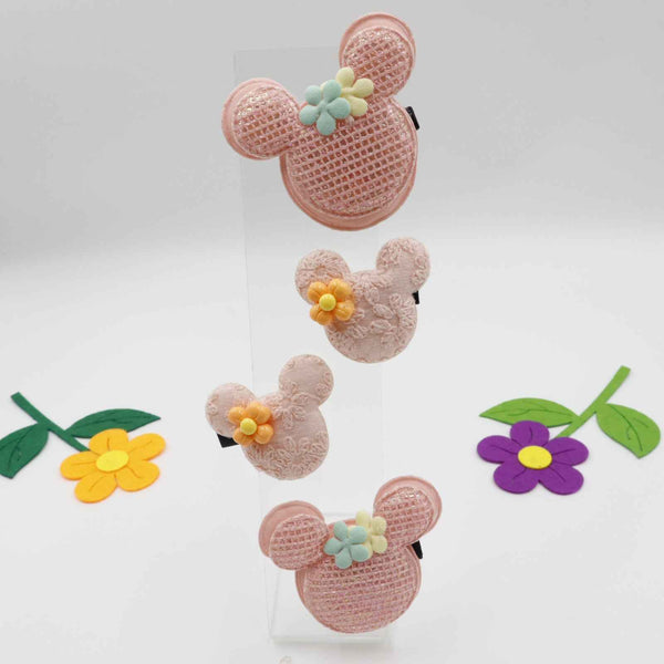 Hair Cuddles Teddy Hair Clip Combo Set- 1 Big Clip & 1 Mini Clip for Girls- Pair of 2