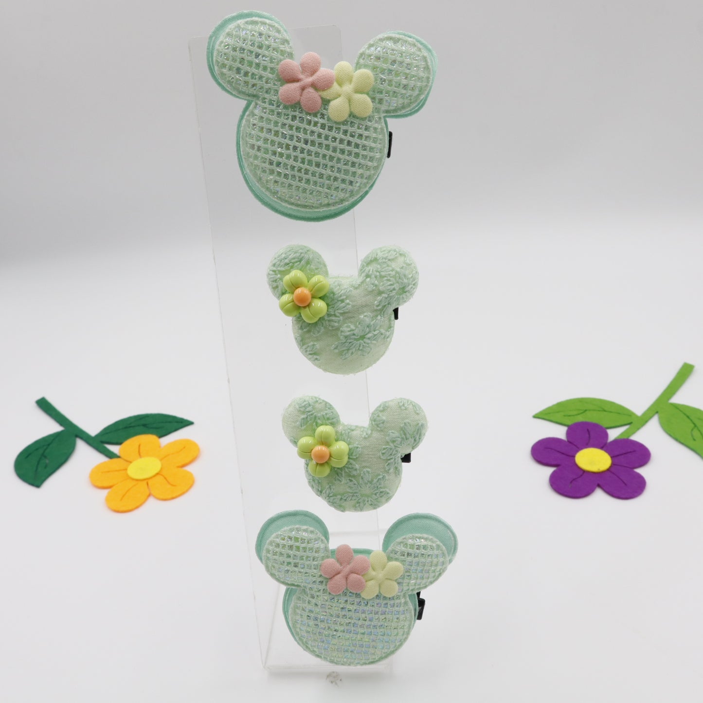 Hair Cuddles Teddy Hair Clip Combo Set- 1 Big Clip & 1 Mini Clip for Girls- Pair of 2