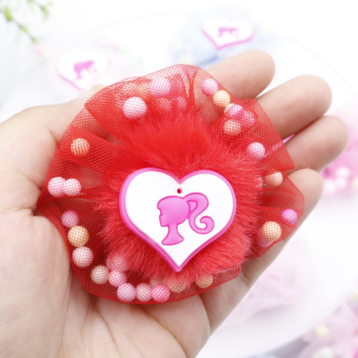 Hair Cuddles Baby stylish Hair Clips-Stylish Net Bow Clip Cute & Colorful Hair Accessories (1 Pair)