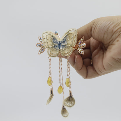Hair Cuddles Butterfly Hair Clip with Dangling Chains – Elegant Butterfly Hair Accessory for Women & Girls