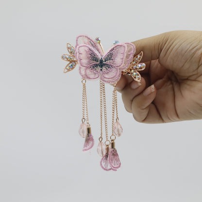 Hair Cuddles Butterfly Hair Clip with Dangling Chains – Elegant Butterfly Hair Accessory for Women & Girls