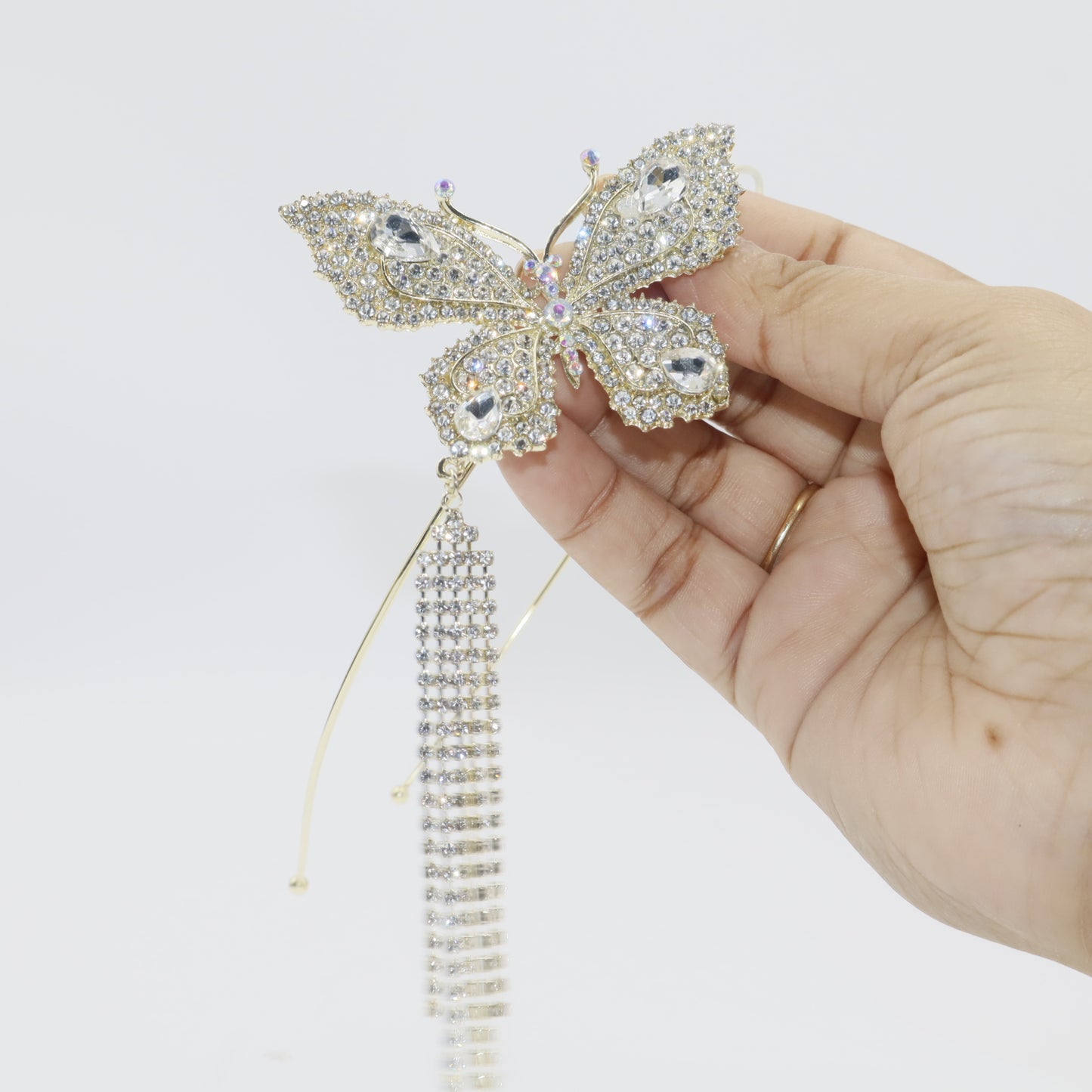 Hair Cuddles Stone Studded Elegant Butterfly Hair Band | Stylish Butterfly Headband for Women & Girls