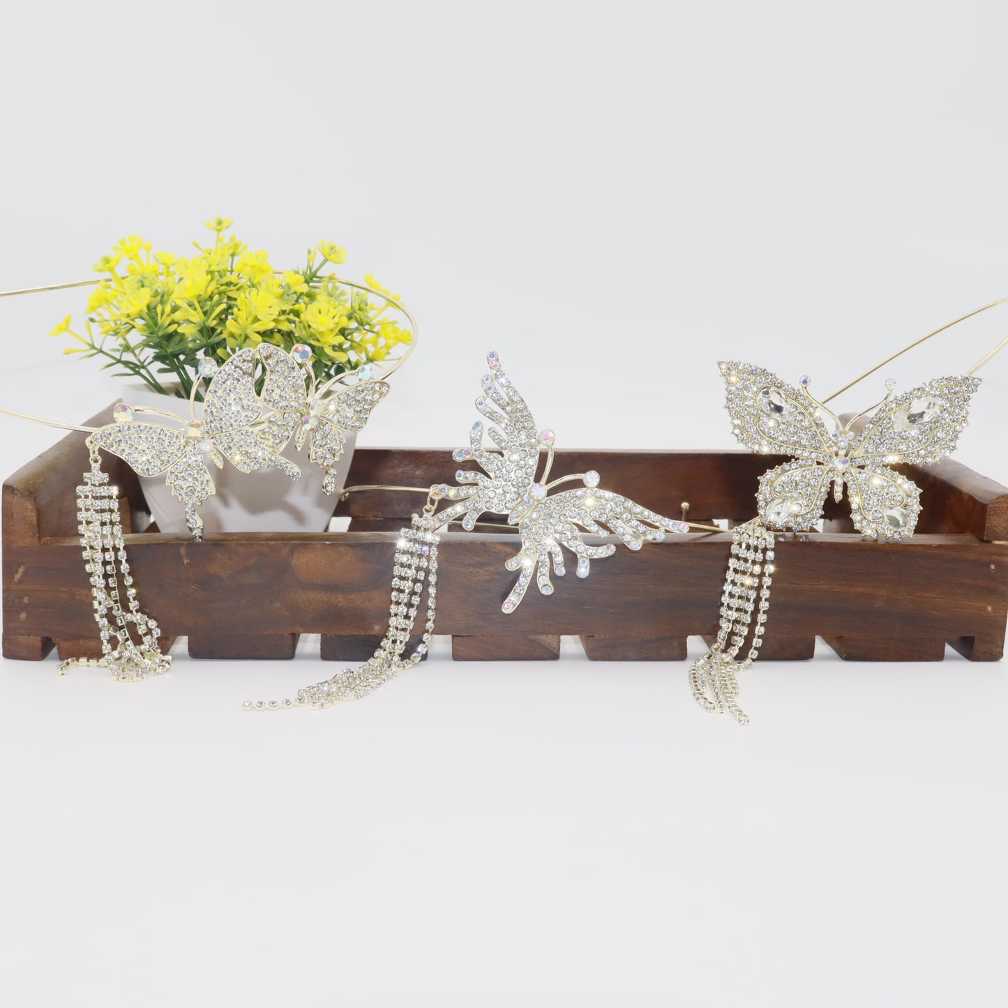 Hair Cuddles Stone Studded Elegant Butterfly Hair Band | Stylish Butterfly Headband for Women & Girls