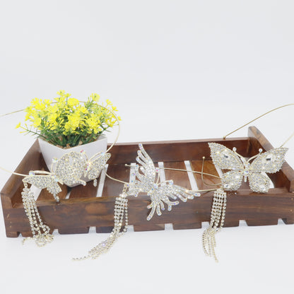 Hair Cuddles Stone Studded Elegant Butterfly Hair Band | Stylish Butterfly Headband for Women & Girls