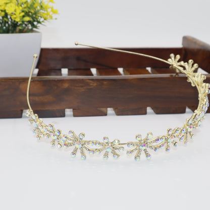 Hair Cuddles Stone Studded Elegant Flower Hair Band | Stylish Floral Headband for Women & Girls