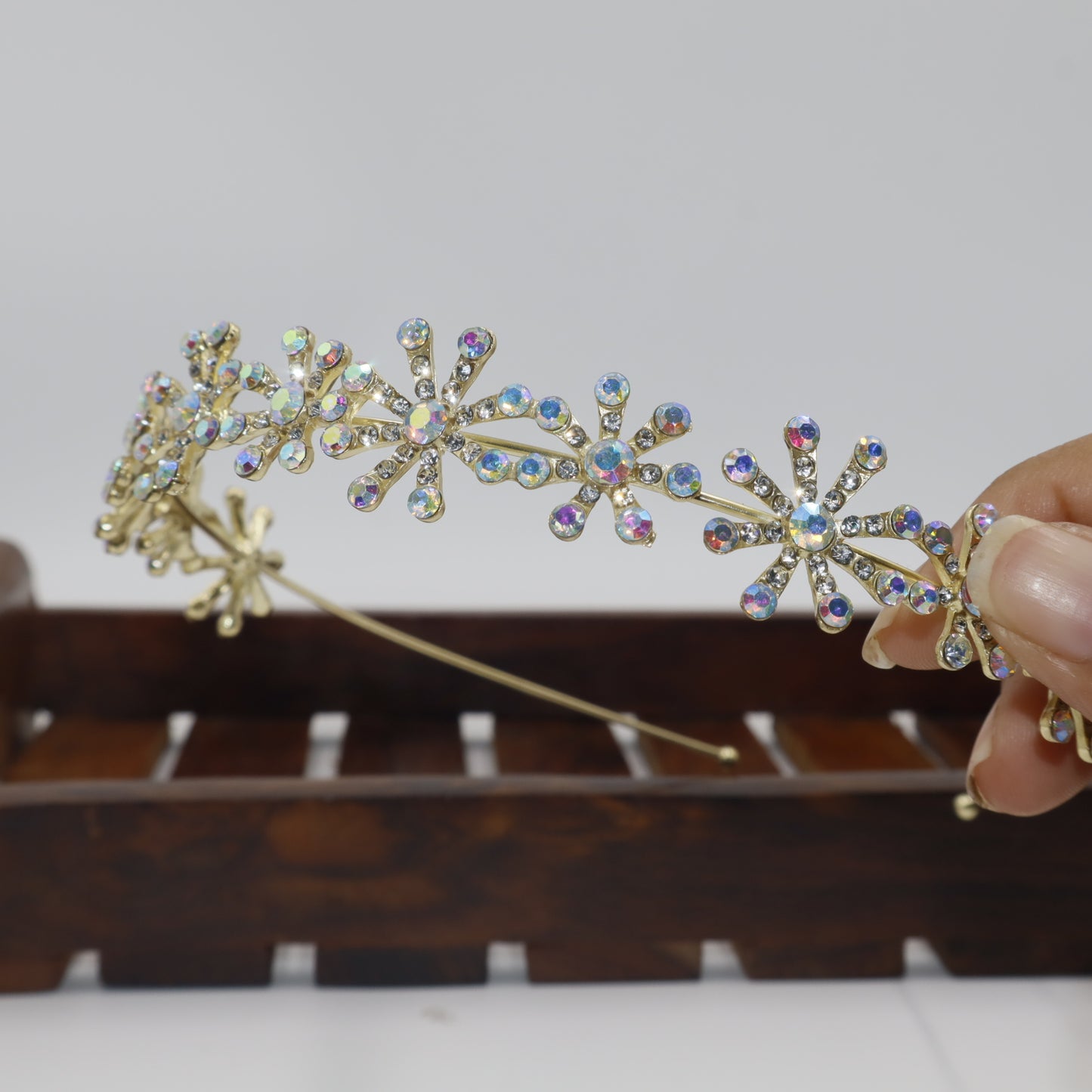 Hair Cuddles Stone Studded Elegant Flower Hair Band | Stylish Floral Headband for Women & Girls