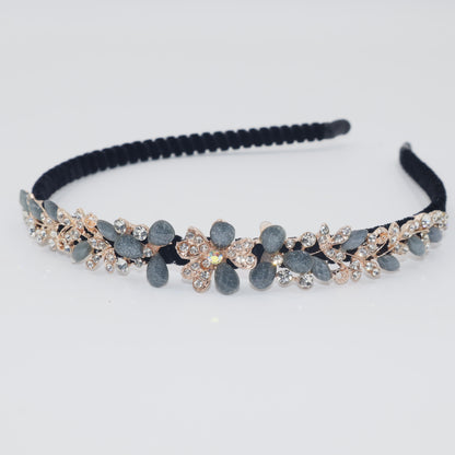 Hair Cuddles Black Hair Band with Stonework – Stylish Hair Accessory for Girls & Women