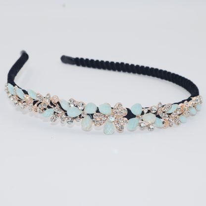 Hair Cuddles Black Hair Band with Stonework – Stylish Hair Accessory for Girls & Women