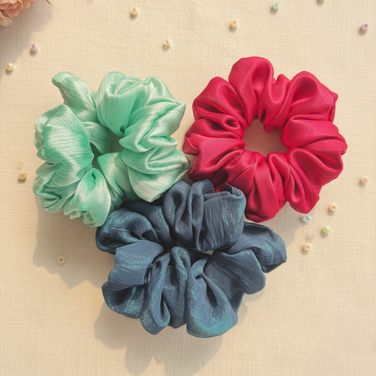 Satin Scrunchies Set