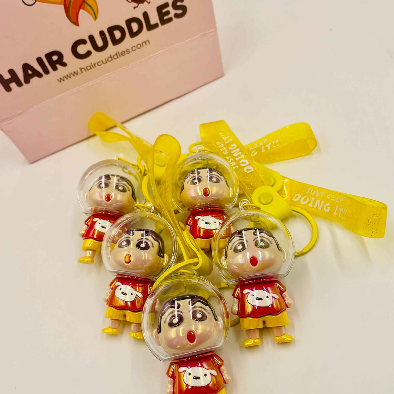 Shinchan Keychain | Anime Style Key Ring for Kids | Bag & Backpack Keychain |