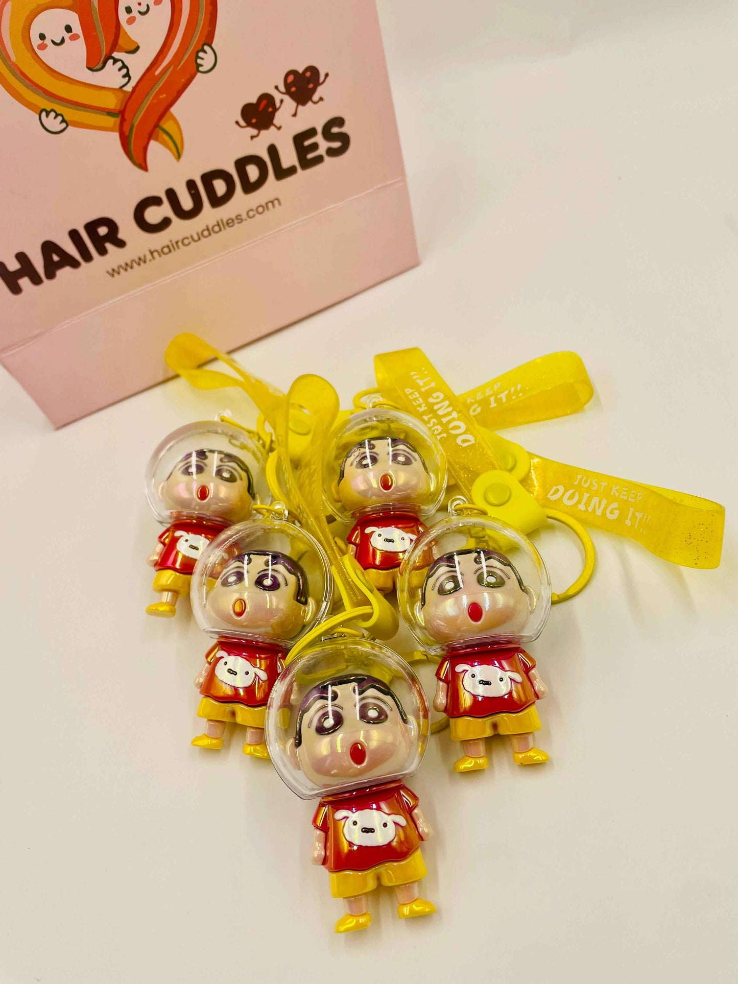 Shinchan Keychain | Anime Style Key Ring for Kids | Bag & Backpack Keychain |