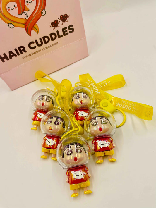 Shinchan Keychain | Anime Style Key Ring for Kids | Bag & Backpack Keychain |