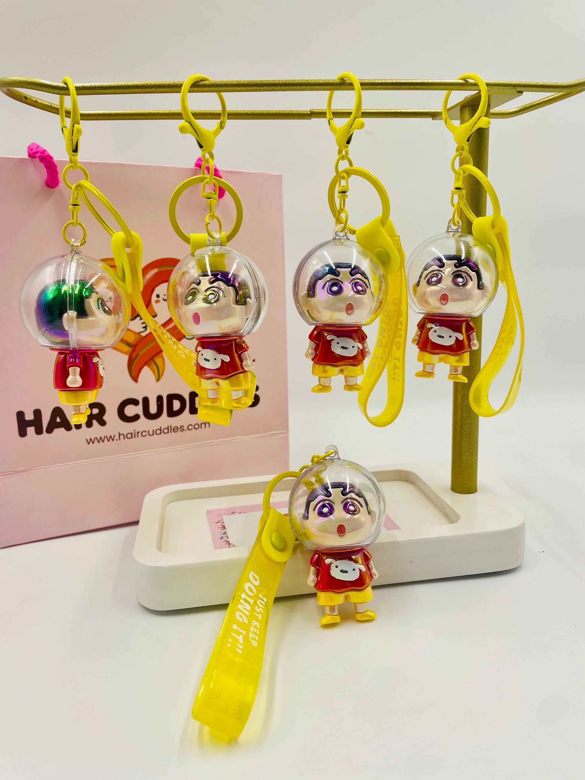 Shinchan Keychain | Anime Style Key Ring for Kids | Bag & Backpack Keychain |