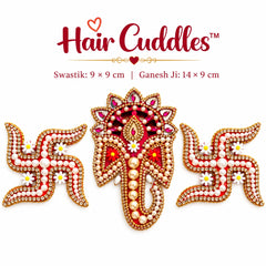 🪔 Diwali Ganesha Ji & Swastik Handmade Décor Set