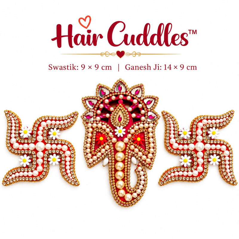 🪔 Diwali Ganesha Ji & Swastik Handmade Décor Set