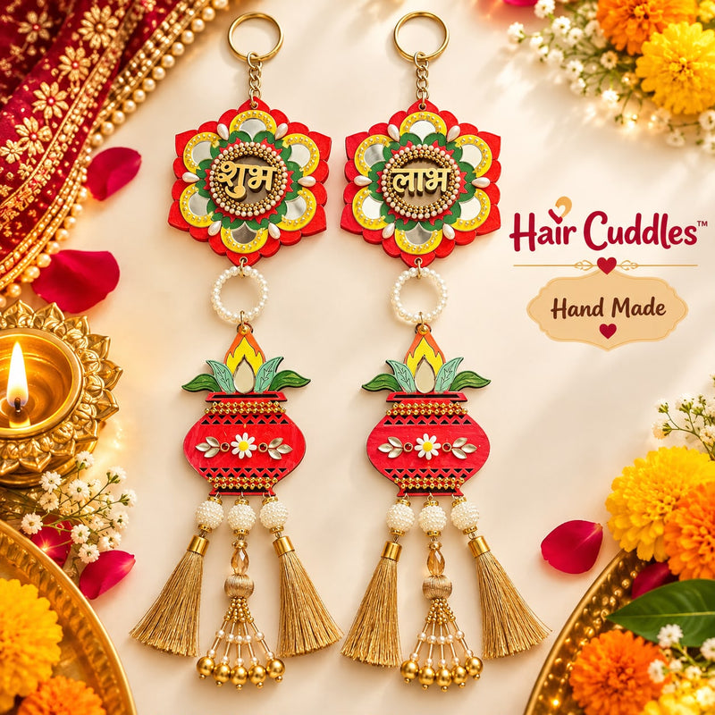 🪔 Handmade Shubh Labh & Kalash Door Hanging Set | Diwali Décor