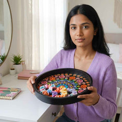 Mandala Art Serving Tray – Decorative Round Tea & Coffee Tray