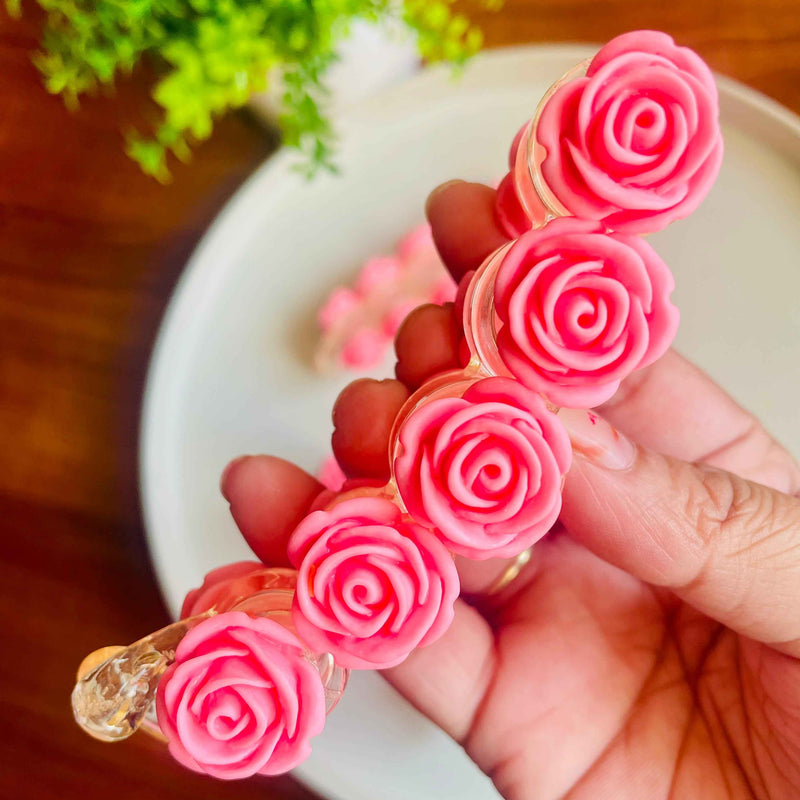 Matte Rose Banana Hair Clip