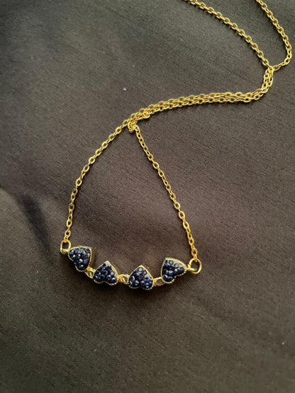 Hair Cuddles 2 in 1 Reversible Heart to Flower Pendant Chain for Women & Girls | Red + Blue Dual Side Pendant Chain | Trendy Fashion Jewellery