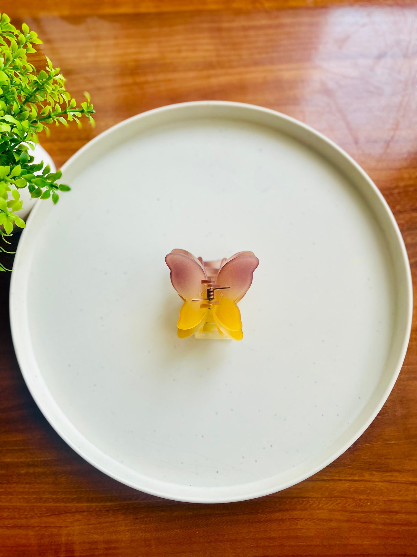 Hair Cuddles Butterfly Shape Hair Claw Clip for Women & Girls | Gradient Color Soft Matte Butterfly Clutcher | Strong Grip Daily Wear Hair Clamp