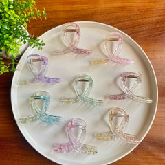 Transparent Infinity Hairclaw Clip- Medium Size