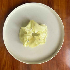 Pearl Satin Scrunchie for Women & Girls- Big Size