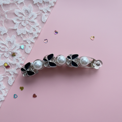 Pearl Butterfly Banana Hair Clip