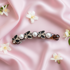 Pearl Butterfly Banana Hair Clip