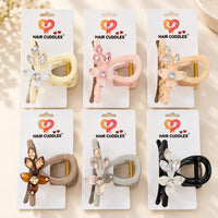 Premium Floral Rhinestone Hair Claw Clip (Medium Size)