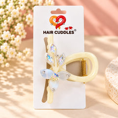 Premium Floral Rhinestone Hair Claw Clip (Medium Size)