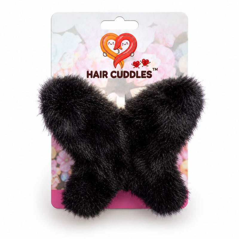 Fluffy Butterfly Hair Clip 8 × 7 cm – Soft Fuzzy Hair Accessory | Hair Cuddles™
