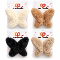 Fluffy Butterfly Hair Clip 8 × 7 cm – Soft Fuzzy Hair Accessory | Hair Cuddles™