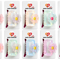 Pastel Flower Rectangle Hair Claw Clip 6 × 5 cm – Cute Floral Hair Accessory | Hair Cuddles™