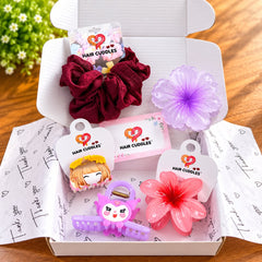 Cute Floral Hair Accessories Combo – 5 Piece Set