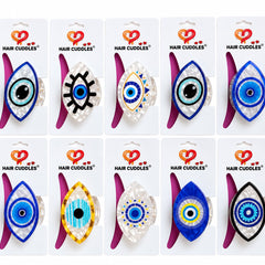 Evil Eye Hair Claw Clips – 5 × 3 cm | 10 Assorted Designs | Hair Cuddles™