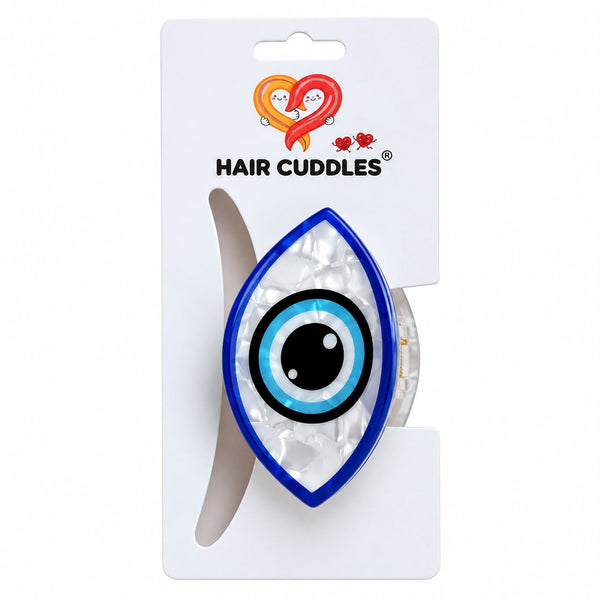 Evil Eye Hair Claw Clips – 5 × 3 cm | 10 Assorted Designs | Hair Cuddles™