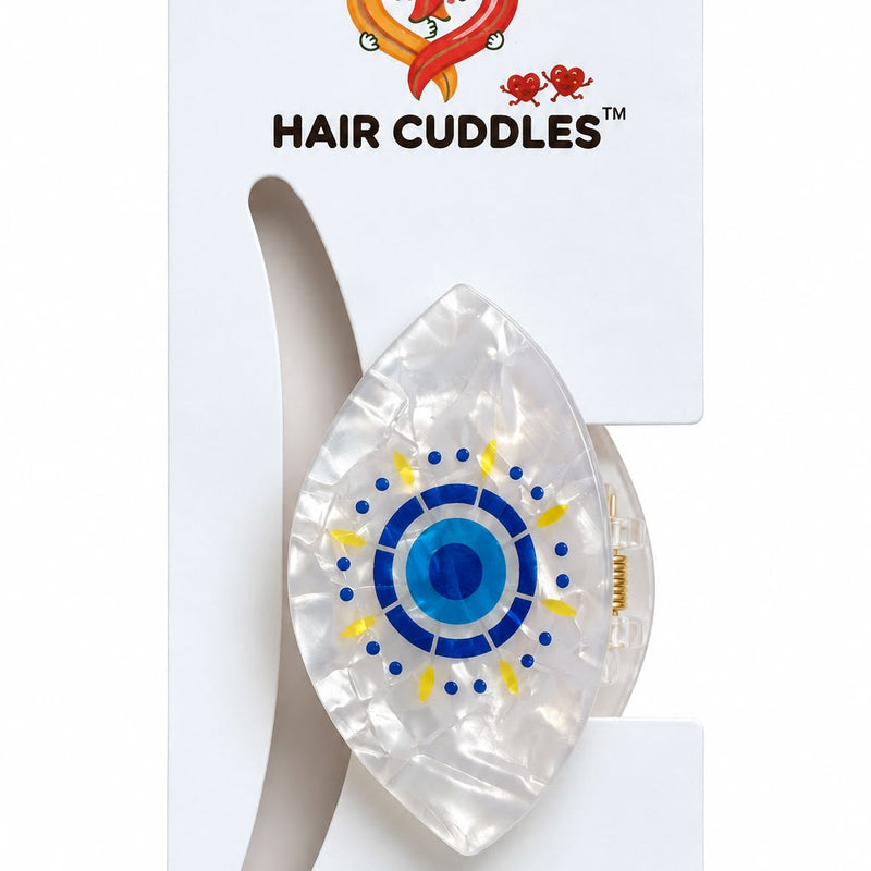 Evil Eye Hair Claw Clips – 5 × 3 cm | 10 Assorted Designs | Hair Cuddles™